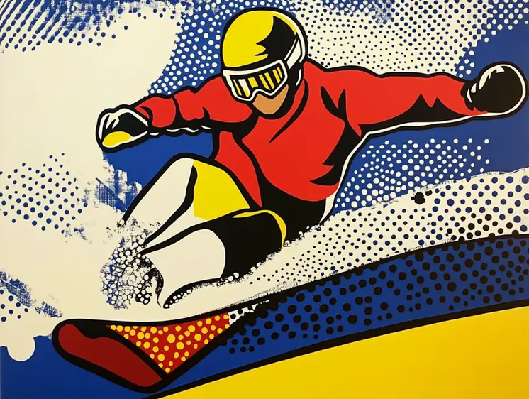 Pop Art Snowboarder 8"x10" Wall Art Print - Mowbi's Ski & Snowboard Collection