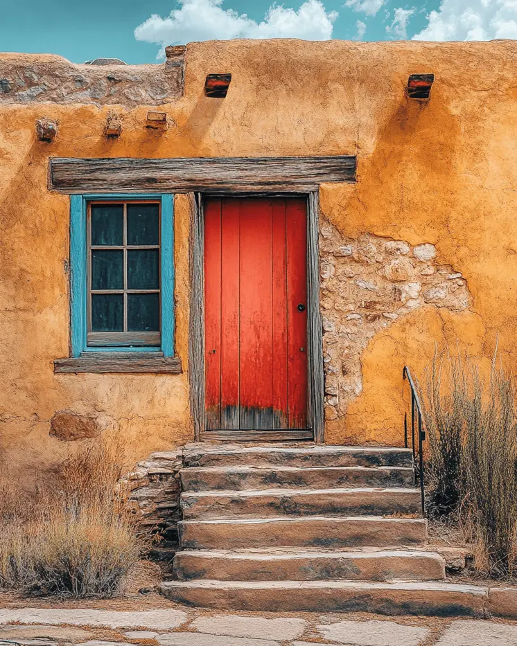 Adobe House - Western and Southwestern Home Decor Wall Art Prints – 8″x10″ Artwork – 11″x14″ Matte