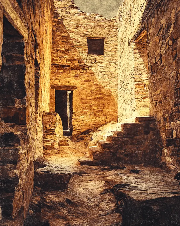 Ancient Pueblo #1 - Western and Southwestern Home Decor Wall Art Prints – 8″x10″ Artwork – 11″x14″ Matte