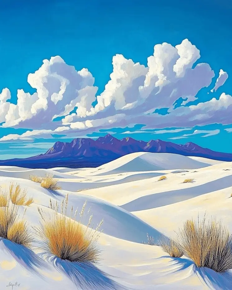 White Sands #1 - Western and Southwestern Home Decor Wall Art Prints – 8″x10″ Artwork – 11″x14″ Matte