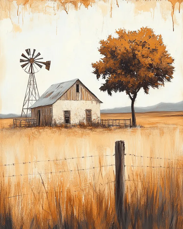 Home on the Plains - Western and Southwestern Home Decor Wall Art Prints – 8″x10″ Artwork – 11″x14″ Matte