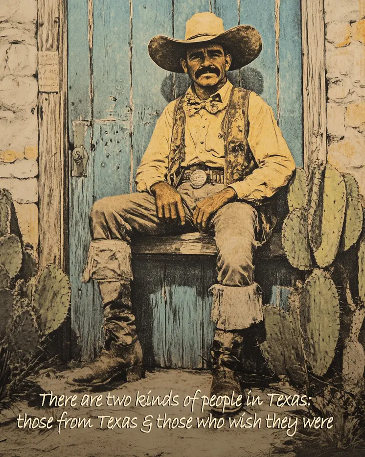 Texas Wannabe - Western and Southwestern Home Decor Wall Art Prints – 8″x10″ Artwork – 11″x14″ Matte