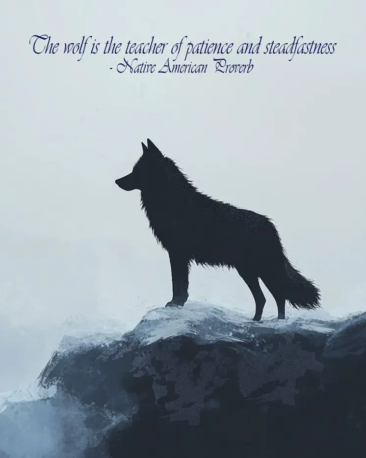 Wolf is the Teacher - Inspirational Art Prints Wall Art Prints - 8"x10" Art Print for 11"x14" Frame