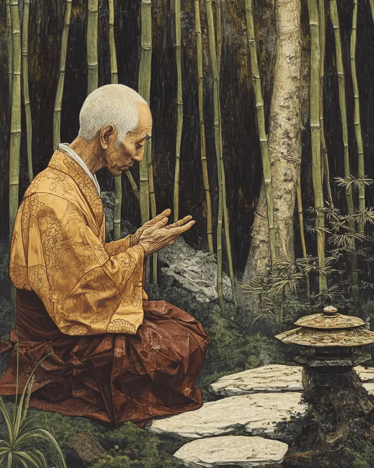 Evening Ceremony - Zen Art for Meditation Home Decor Wall Art Prints – 8″x10″ Artwork – 11″x14″ Matte