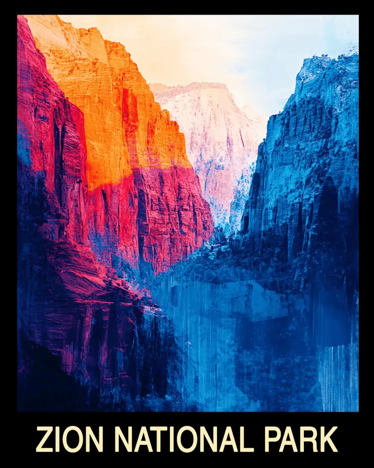 Inspirational - Zion National Park Souvenir Home Decor Wall Art Prints – 8″x10″ Artwork – 11″x14″ Mat