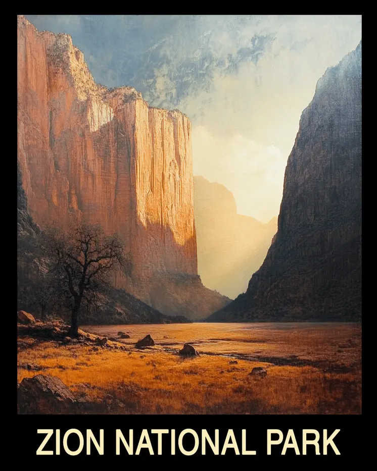 Luminous - Zion National Park Souvenir Home Decor Wall Art Prints – 8″x10″ Artwork – 11″x14″ Mat