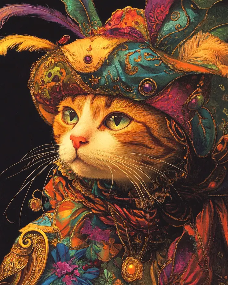 Arabian Prince - Cat and Kitten Wall Art Prints -  8"x10" Artwork for 11"x14" Frame