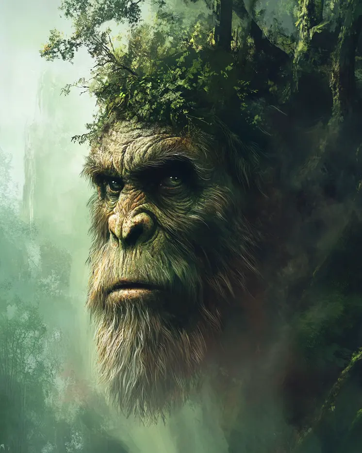 Gorilla Flora - Cryptid Art Prints - 8"x10" Art Print for 11"x14" Frame