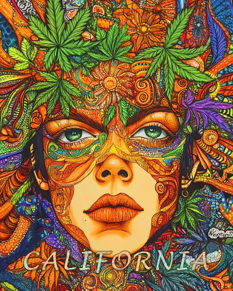 Pot Head - California Souvenir Home Decor Wall Art Prints – 8″x10″ Artwork for 11″x14″ Frame