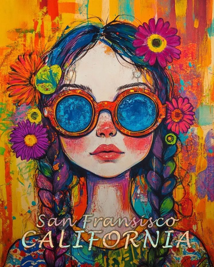 Psychedelic - California Souvenir Home Decor Wall Art Prints – 8″x10″ Artwork for 11″x14″ Frame