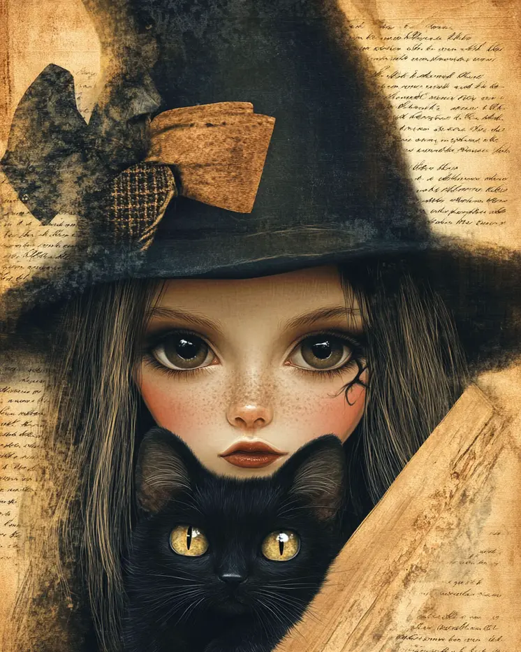 Young Sorceress - Witch and Witches Wall Art Prints - 8"x10" Art Print for 11"x14" Frame