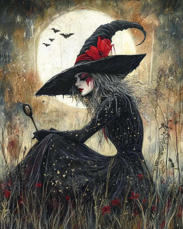 Old Crony - Witch and Witches Wall Art Prints - 8"x10" Art Print for 11"x14" Frame