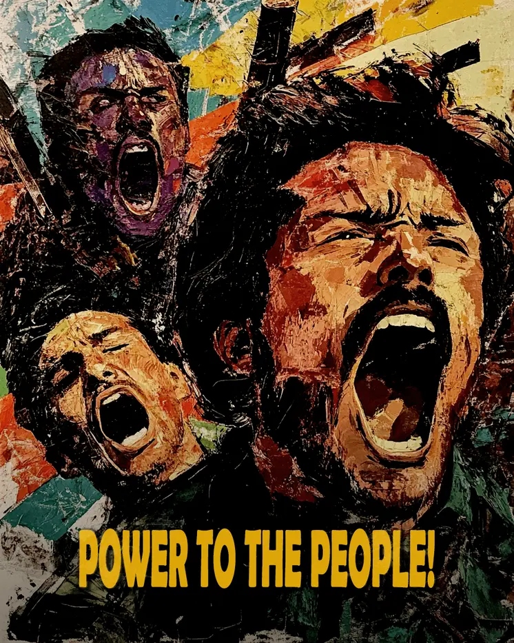 Power to the People 2 - Retro 60's & 70's Art Prints - 8"x10" Art Print for 11"x14" Frame