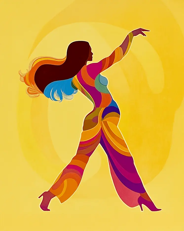 Dance - Retro 60's & 70's Art Prints - 8"x10" Art Print for 11"x14" Frame