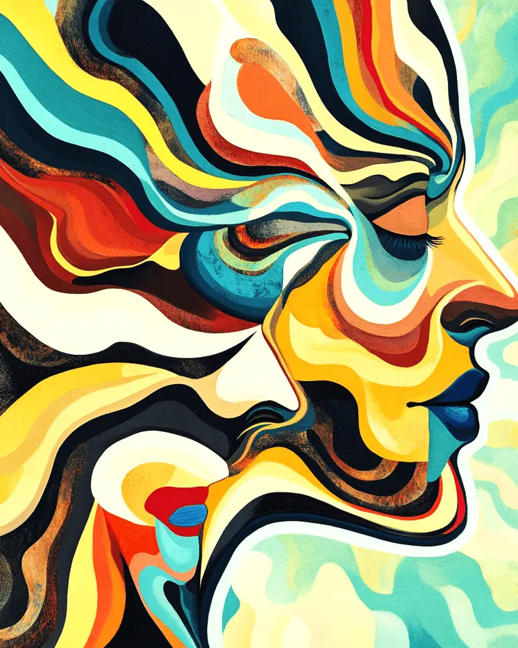 Two Faced - Retro 60's & 70's Art Prints - 8"x10" Art Print for 11"x14" Frame
