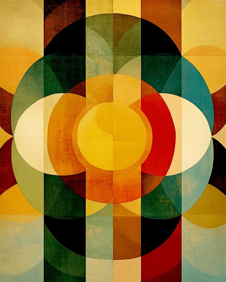 Seventies Geometric Style - Retro 60's & 70's Art Prints - 8"x10" Art Print for 11"x14" Frame