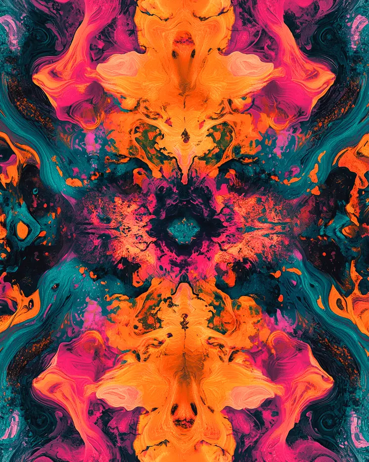 Psychedelic Color Explosion - Retro 60's & 70's Art Prints - 8"x10" Art Print for 11"x14" Frame