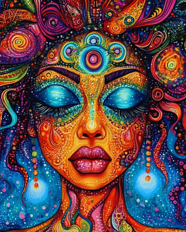 Spiritualist - Retro 60's & 70's Art Prints - 8"x10" Art Print for 11"x14" Frame