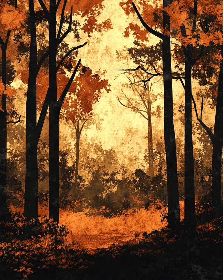 Fall Day - Retro 60's & 70's Art Prints - 8"x10" Art Print for 11"x14" Frame