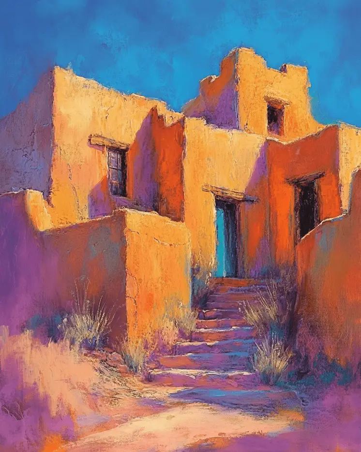 Pastel Pueblo - Western and Southwestern Art Prints – 8″x10″ Artwork for 11″x14″ Frame