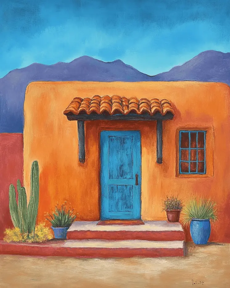 Adobe Home - Western and Southwestern Art Prints – 8″x10″ Artwork for 11″x14″ Frame