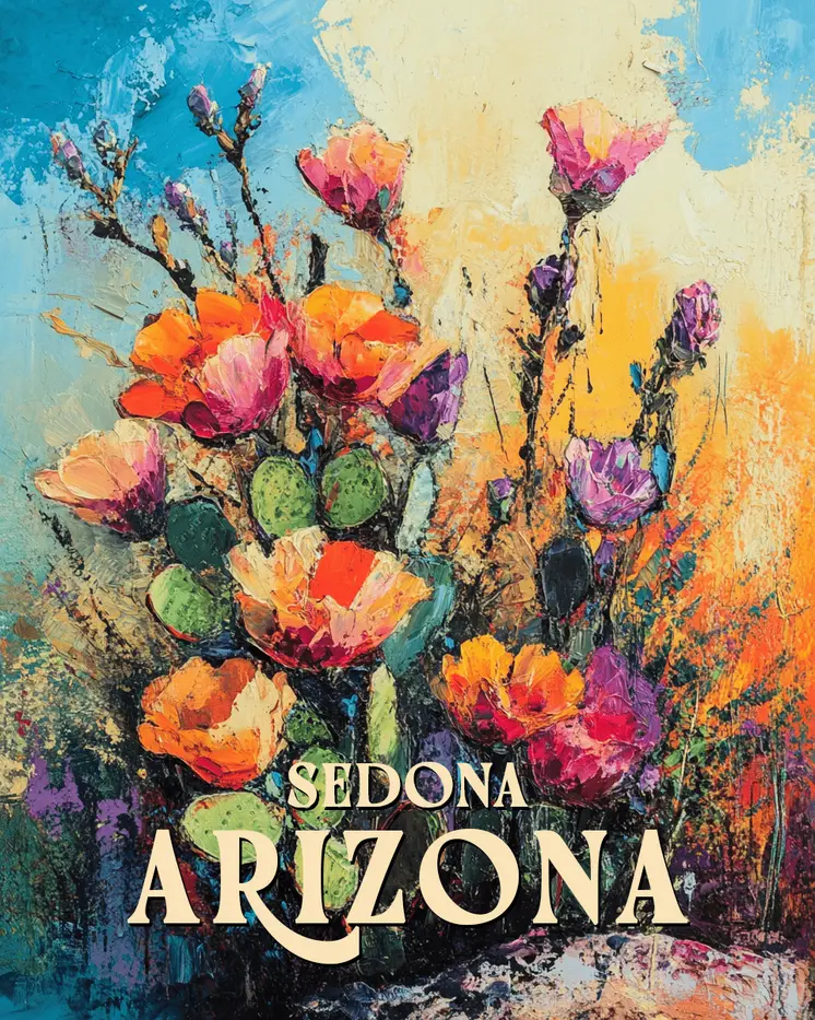 Desert Cactus - Sedona Arizona Art Prints – 8″x10″ Artwork for 11″x14″ Frame