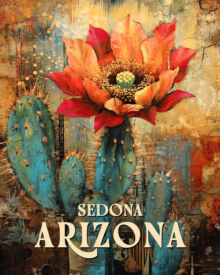 Grunge Desert Flora - Sedona Arizona Art Prints – 8″x10″ Artwork for 11″x14″ Frame