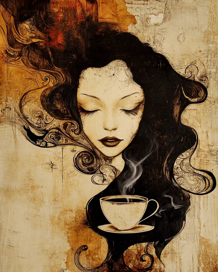 Mystic Cup - Coffee Wall Art Prints - 8"x10" Art Print for 11"x14" Frame