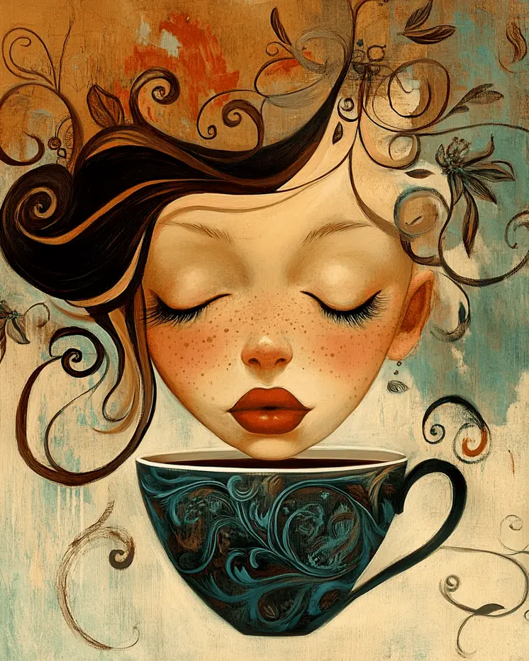 Little Miss' Cup - Coffee Wall Art Prints - 8"x10" Art Print for 11"x14" Frame