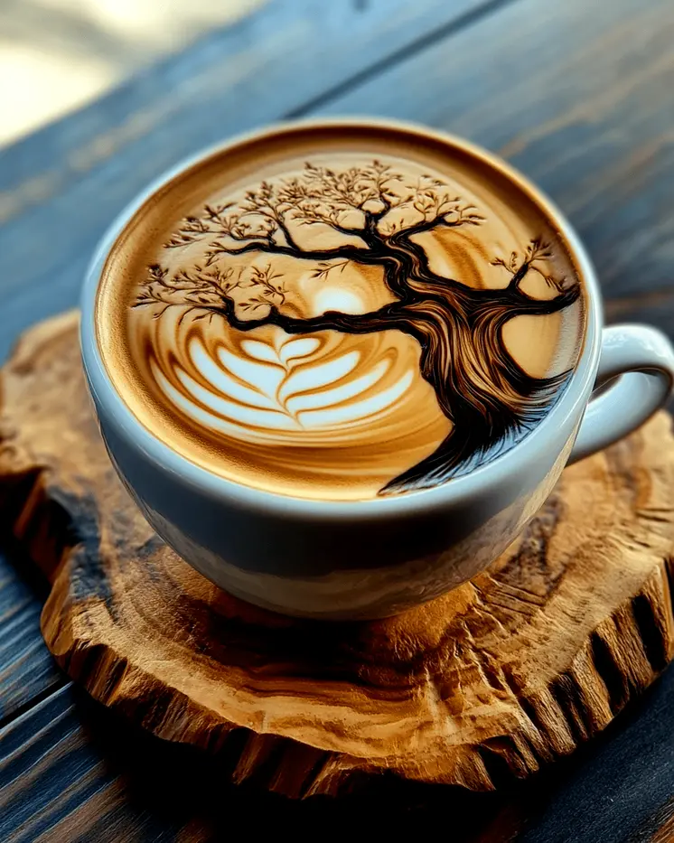 Bonsai Cup - Coffee Wall Art Prints - 8"x10" Art Print for 11"x14" Frame