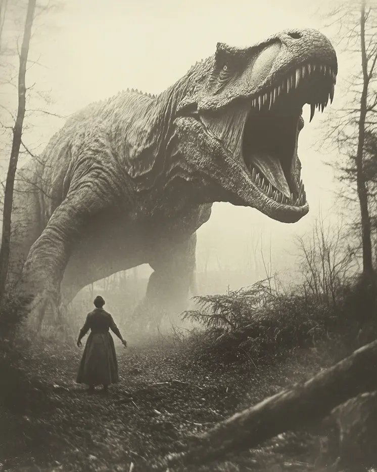 Stand Still, Very Still - Cryptid Dinosaur Wall Art Prints - 8"x10" Art Print for 11"x14" Frame