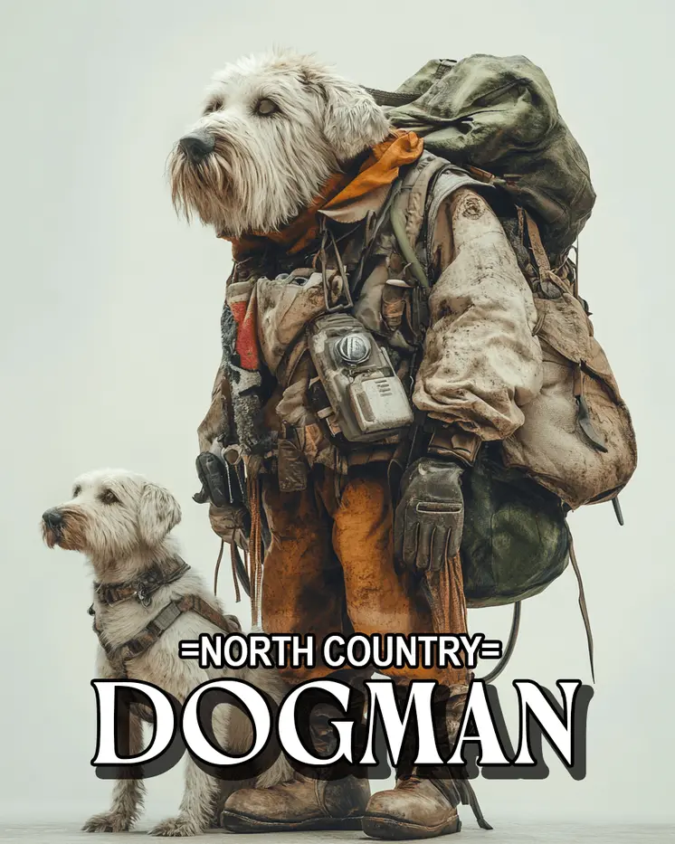 North Country Dogman - Cryptid Cryptozoology Wall Art Prints – 8″x10″ Artwork for 11″x14″ Frame