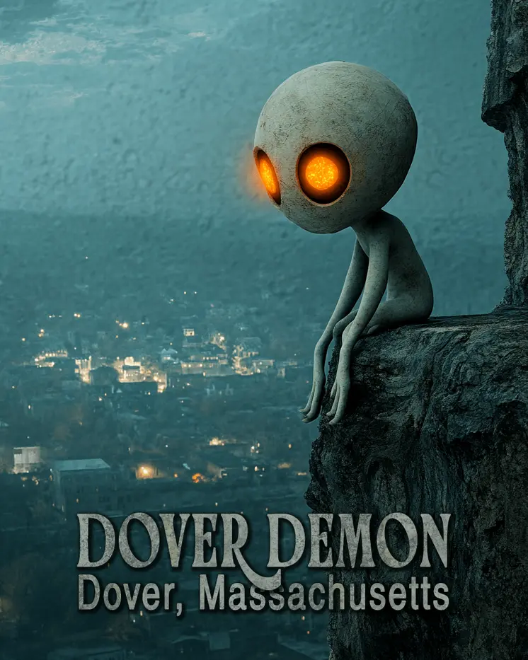 Sad Dover Demon - Mythical Beasts Wall Art Prints – 8″x10″ Artwork for 11″x14″ Frame