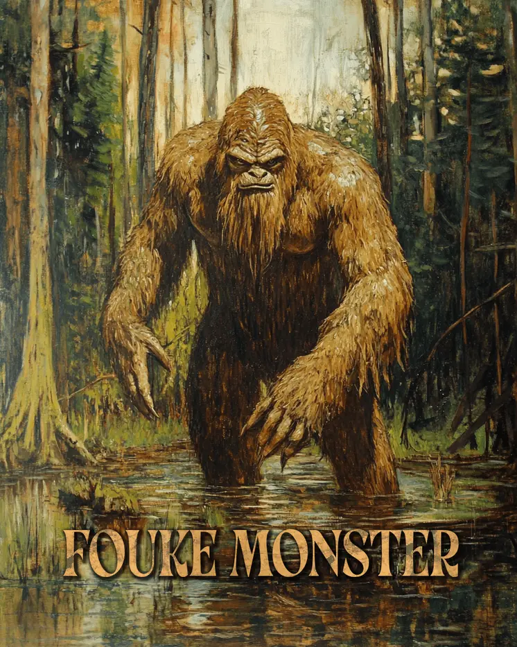 Fouke Monster of Arkansas - Mythical Beasts Wall Art Prints – 8″x10″ Artwork for 11″x14″ Frame
