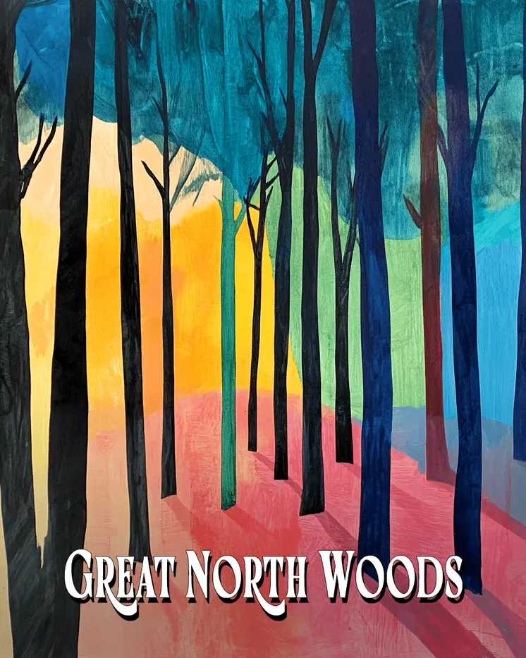 Bright Wood ND- North Woods Souvenir Wall Art Prints – 8″x10″ Artwork for 11″x14″ Frame