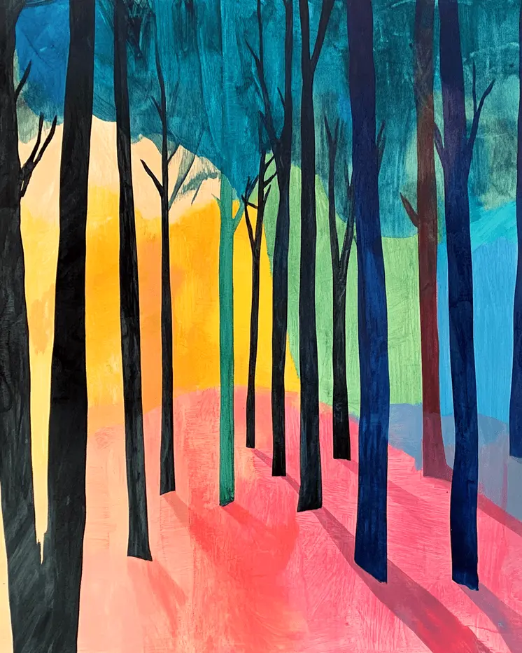 Bright Wood - North Woods Souvenir Wall Art Prints – 8″x10″ Artwork for 11″x14″ Frame