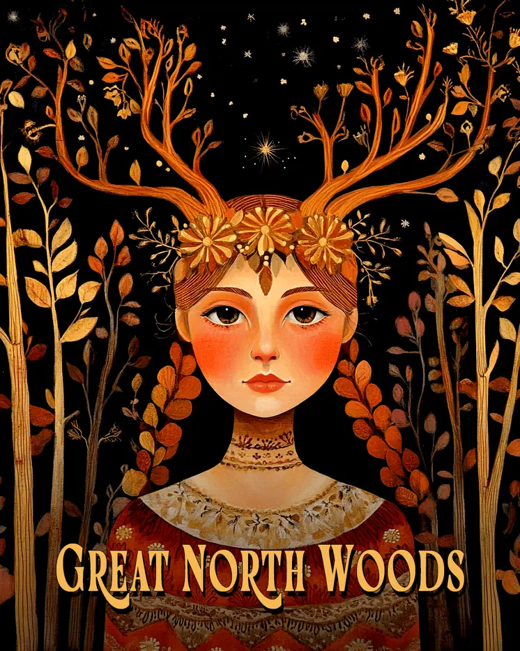 Woodland Spirit ND - North Woods Souvenir Wall Art Prints – 8″x10″ Artwork for 11″x14″ Frame