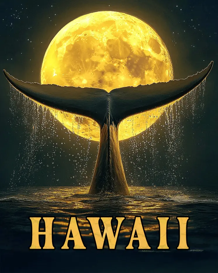 Whale Tail - Hawaii Souvenir Wall Art Prints – 8″x10″ Artwork for 11″x14″ Frame
