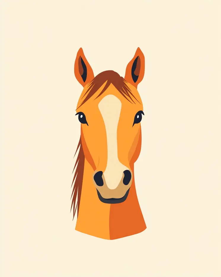 Horse #2 - Nursery Wall Art Prints - 8"x10" Art Print for 11"x14" Frame