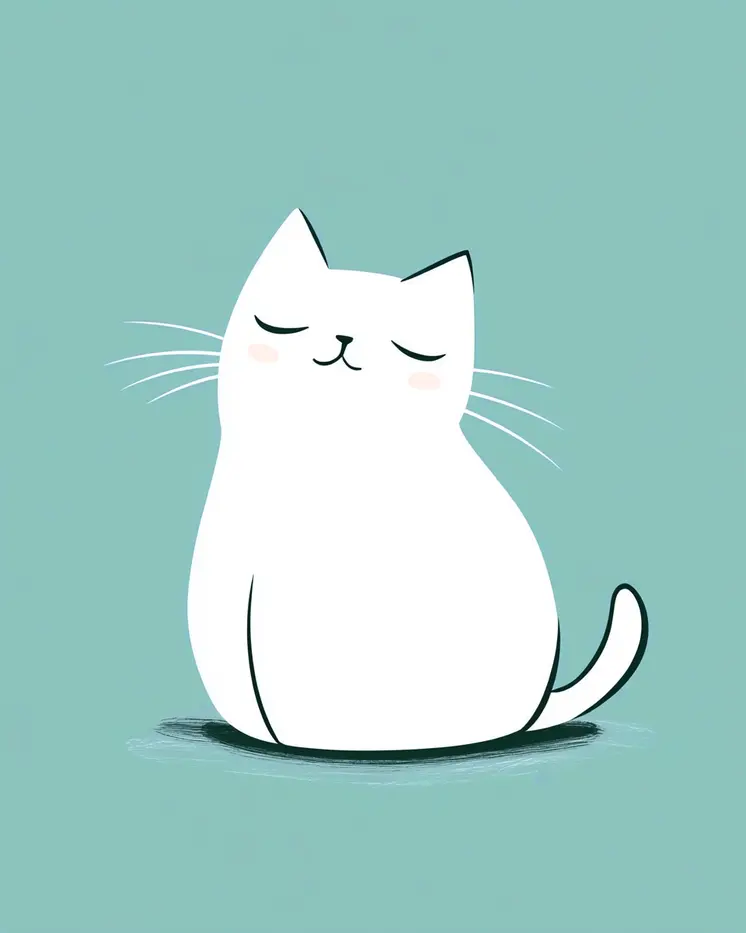 Cat #1 - Nursery Wall Art Prints - 8"x10" Art Print for 11"x14" Frame