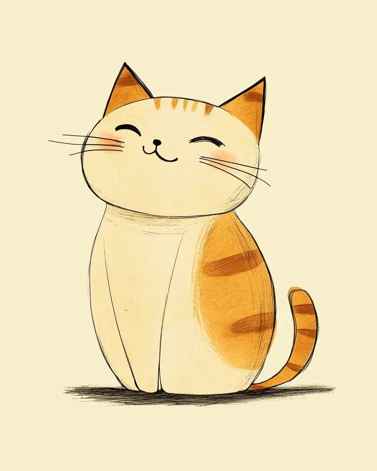 Cat #2 - Nursery Wall Art Prints - 8"x10" Art Print for 11"x14" Frame