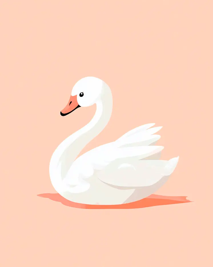 Swan - Nursery Wall Art Prints - 8"x10" Art Print for 11"x14" Frame