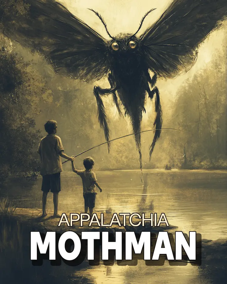 Mothman - Appalachia Souvenir Wall Art Prints – 8″x10″ Artwork for 11″x14″ Frame