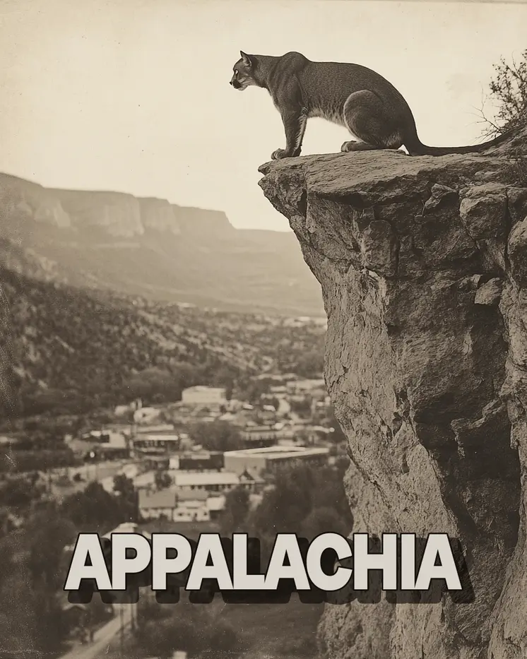 Mountain Lion Overlook - Appalachia Souvenir Wall Art Prints – 8″x10″ Artwork for 11″x14″ Frame