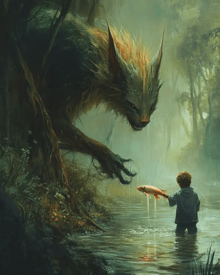 A Gift for Rougarou - Mythical Beasts Wall Art Prints – 8″x10″ Artwork for 11″x14″ Frame