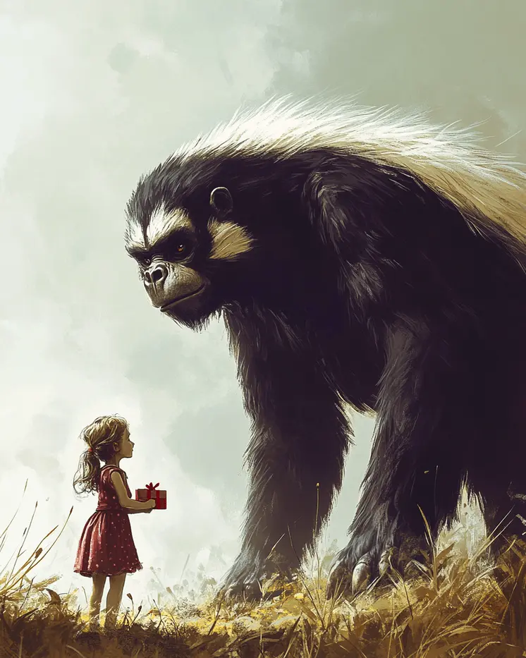 A Gift for the Everglades Skunk Ape - Mythical Beasts Wall Art Prints – 8″x10″ Artwork for 11″x14″ Frame