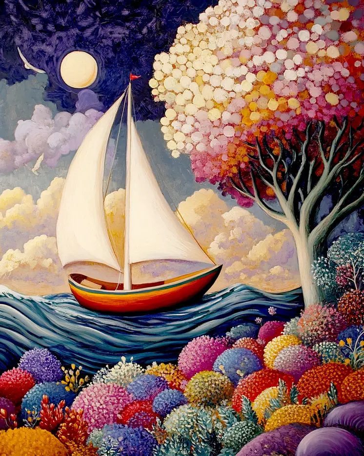 Dream Boat - Vintage Art Prints - 8"x10" Art Print for 11"x14" Frame