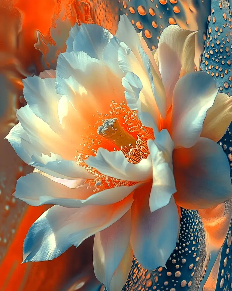 Desert Flower - Southwestern Home Decor Wall Art Prints – 8″x10″ Artwork for 11″x14″ Frame