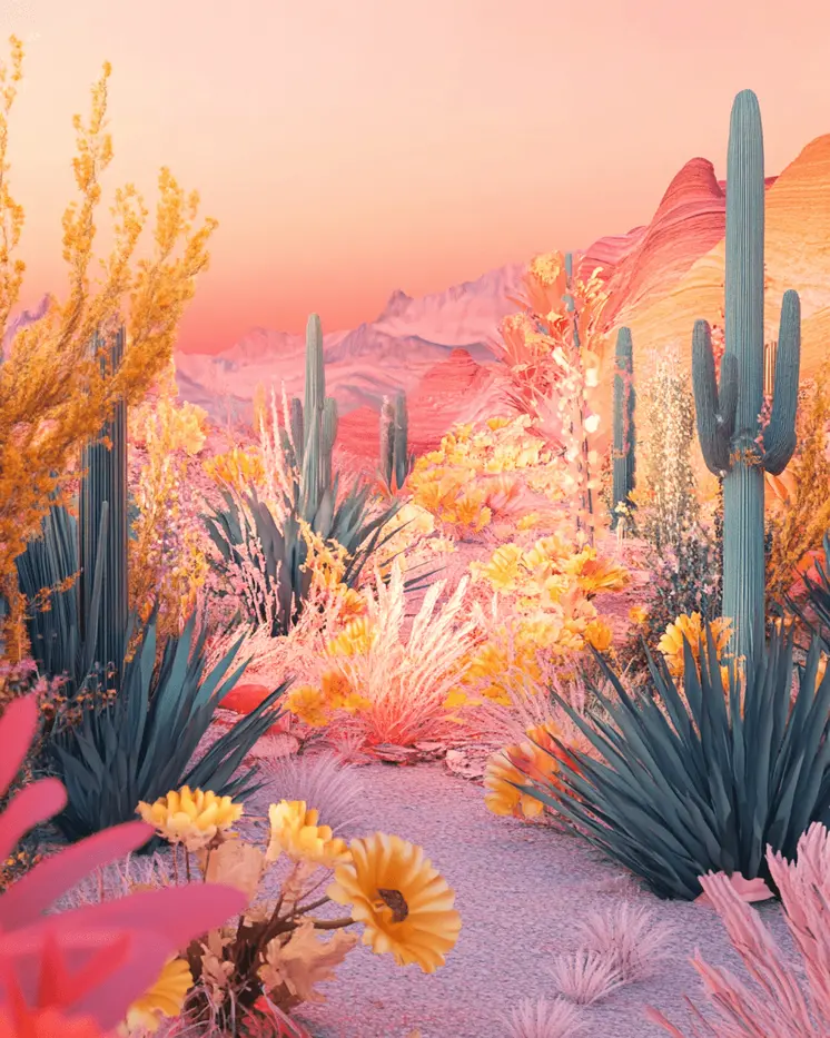 Pink Desert Hues - Southwestern Home Decor Wall Art Prints – 8″x10″ Artwork for 11″x14″ Frame