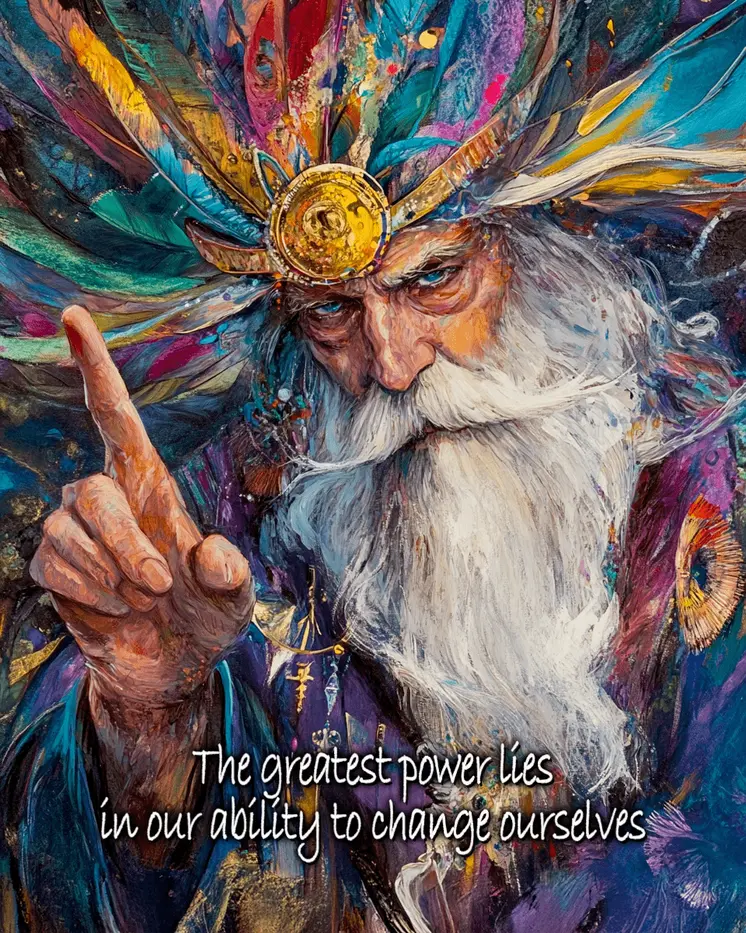 Wizard Logic "Greatest Power" Wall Art Prints – 8″x10″ Artwork for 11″x14″ Frame